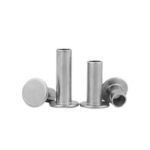 Sıcak satış kafes kafa yarı boru şeklindeki perçinler 2mm 2.5mm 3mm düz kafa yarım Hollow yarı boru şeklindeki perçinler - Product Image 4