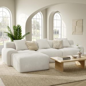 Sofá Seccional en Forma de L Moderno y Lujoso 2026, Juego de Sofás de Espuma Comprimida, Muebles para Sala de Estar - Product Image 1