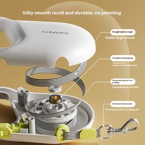 Commercio all'ingrosso solido Cross-Border 5m riflettente guinzaglio da passeggio telescopico controllabile per animali domestici riavvolgitore con impugnatura imbottita - Product Image 4