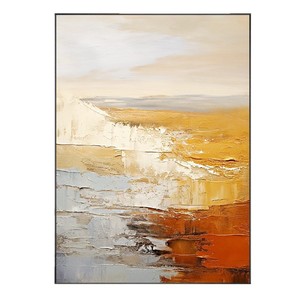 Abstract Oil Painting Hand Painted Modern Minimalist Square <b>Wall</b> Art For Living Room Sofa Background Metal <b>Frame</b> Decorative - Product Image 5