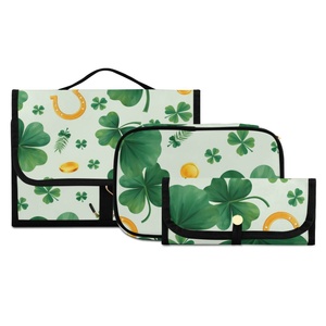 Hawaii Custom Puakenikeni <b>Lei</b> Clover Printed Zipper Makeup Bag, Toiletry Bag, Brush Bag - Product Image 1