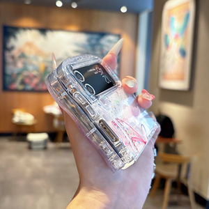 เคสโทรศัพท์ TPU ป้องกันการกระแทกแบบพับได้ลายผีเสื้อกากเพชรส่องแสงเป็นประกายวิบวับสำหรับ <span class=keywords><strong>Samsung</strong></span> Galaxy Galaxy Z <span class=keywords><strong>flip</strong></span> 6 5 4 <span class=keywords><strong>3</strong></span> ZFlip5 Flip6 - Product Image 6