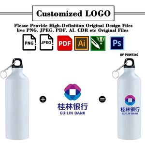 Bouteille d'eau en aluminium pour le sport en plein air avec logo personnalisé imprimé pour la promotion, les activités d'entreprise, les cadeaux d'affaires - Product Image 2