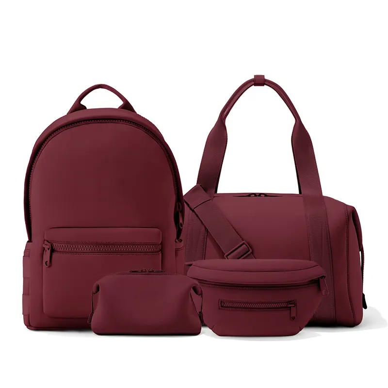 Custom Designer Luggage Bag Neoprene Ladies Travel backpack Bags Set Women's Weekender Gym Bag