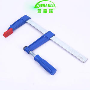 Abrazadera Anbaolu F de 500 mm, abrazadera de metal azul para trabajar la madera, para fijación rápida de tablas de madera - Product Image 2