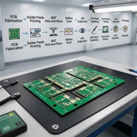 Service professionnel SMT tout-en-un de Shenzhen pour prototypes de circuits imprimés Rogers/PCBA avec finition de surface ENIG et blindage RF/EMI