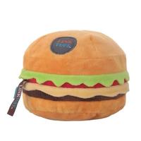 Jouet en peluche pour chien en forme de burger, jouet à mâcher pour les molaires, en tissu sûr, pour le nettoyage des dents, thème fast-food, pour Corgi et Teddy