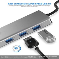 Hub USB Type C 12 in 1 yang Kompatibel dengan VGA 4K, Docking Station Hub USB C 12 in 1, Adaptor Type C untuk Laptop