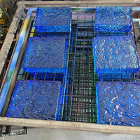 Brique de verre teinté Vatti en cristal, décoration minimaliste pour bâtiment, briques de verre murales de taille personnalisable