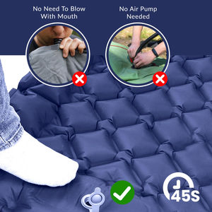 Almohadilla para dormir para acampar, alfombrilla autoinflable ultraligera para acampar, bomba de pie integrada, colchón de aire impermeable duradero para acampar - Product Image 2