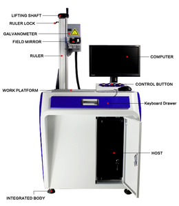 Cabinet Fiber Laser Marking Machine 50W Air Cooling BMP PLT DXF Formats Acrylic Metal Lighter Fiber Laser Engraving Machine - Product Image 6