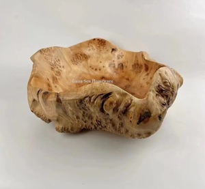 Guansen - Tazón para ensalada <span class=keywords><strong>grande</strong></span> de madera maciza de raíz de cedro rara, hecho a mano, estilo rústico, ecológico, <span class=keywords><strong>personalizado</strong></span>, para fiestas - Product Image 2