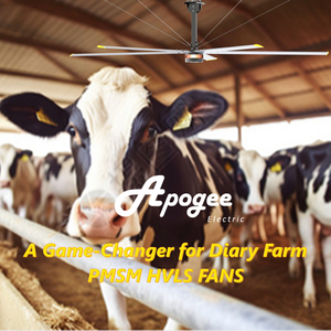 Grote gebruikte industriële HVLS-plafondventilatoren voor veeteelt met energiebesparende motor - Product Image 3