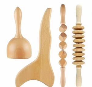 Outil de massage de thérapie du bois tonifiant et apaisant les muscles du corps - Product Image 3