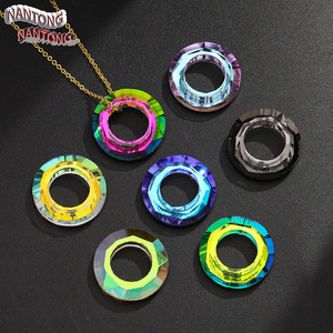NANTONG Colorful Glass Angel Rings <b>Large</b> Hole <b>Beads</b> For DIY Jewelry Necklace Bracelet Pendant Making Supplies - Product Image 2