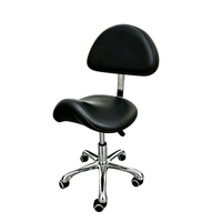 Tabouret de Beauté de Luxe à Roulettes Ergonomique et Réglable en Hauteur pour Technicien(ne) des Cils, Salon et Spa