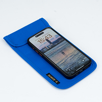 Blauwe Faraday Telefoonbeveiliging Signaalblokkerende Portemonnee Signaalblokkerende RFID Faraday Stof Waterdichte Hoes voor iPhones Pro Max