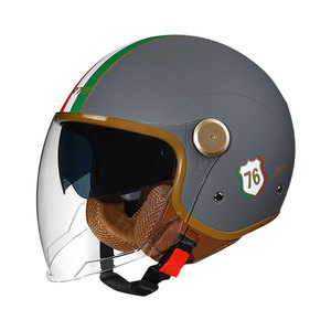 Casco moto retro di alta qualità faccia aperta per scooter chopper approvato DOT 3/4 mezza faccia - Product Image 1