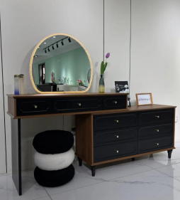 Coiffeuse moderne éclairée avec miroir intégré et <span class=keywords><strong>bureau</strong></span> rétractable – Meilleure vente populaire - Product Image 2