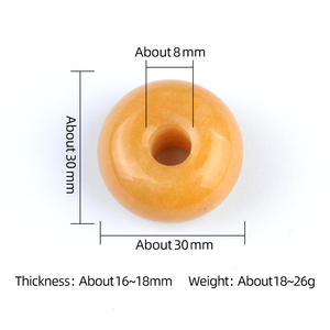 ลูกปัดหินอาเกตคริสตัลธรรมชาติขนาด8มม. รูใหญ่30มม. ลูกปัดแบนหลวมสำหรับงานฝีมือโคมไฟแก้วลูกปัดคริสตัลรู8มม. - Product Image 5