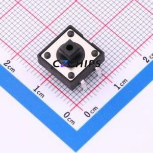 TSA12110-070B512BA Tactile Switch Through hole-4P,11.7x11.5mm Switch Single Pole Single Throw Rectangle Button 2.8N 11.7mm - Product Image 1