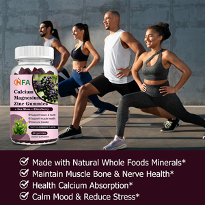 OEM ODM Calcium Magnesium Zinc Gummies Support Bones Teeth Support Muscle Health Immune Booster Sleep Mood Energy - Product Image 5