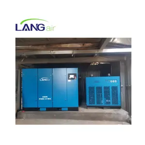 Langair 150hp Luchtcompressor 110kw Elektrische Industriële Roterende Schroef Luchtcompressor 110 Kw