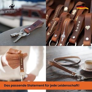 Genuine <b>Leather</b> Car Keychain, Universal <b>Key</b> Fob Keychain, <b>Leather</b> <b>Key</b> <b>Chain</b> Holder for Men and Women - Product Image 3