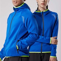Athlétique course à pied entraînement haut de fitness fermeture éclair entraînement hommes veste de survêtement Logo personnalisé veste unie pour hommes