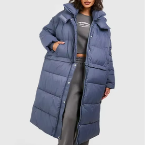 High Quality Custom Puffer Women Long Padded <strong>Coat</strong> Inter Jacket Men Long Down Jacket 4 in 1 Detachable Oversized Puffer Jacket - Product Image 1