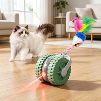 Mainan Kucing Otomatis Bola Bergulir dengan Tongkat Bulu, Dapat Diisi Ulang, untuk Kucing dan Anak Kucing di Dalam Ruangan - Promo!
