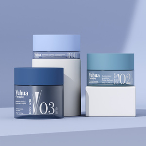 Nouveau design – Pot cosmétique bleu givré 180/250/450g avec couvercle à vis pour crème visage, soin des cheveux, lotion, masque et <span class=keywords><strong>baume</strong></span> nettoyant - Product Image 2