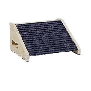 Rampa de madera para mascotas, superficie antideslizante para perros pequeños y gatos, color madera natural, forma triangular F58 - Product Image 1