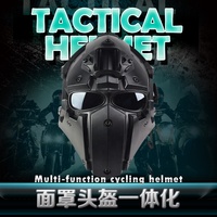 Action Union Mesh Foam Liner Multi-fonction Outdoor Safety Camouflage Modular Tactical Mask Full Face Helmet with Fan Deluxe