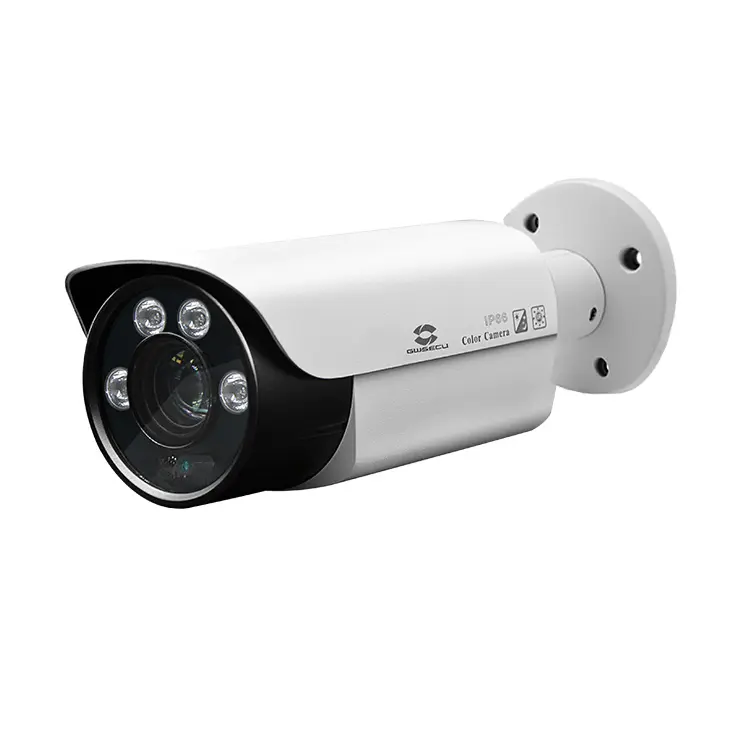 12mp Outdoor IP67 Long Range IR Motorized Lens Remote Zoom Audio Detection Bullet IP Camera