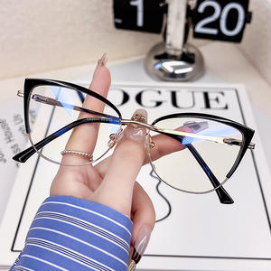 G90-372 New Round Frame Metal Anti-Blue Light <strong>Glasses</strong> Frame Men's <strong>Korean</strong> Version Fashion Students Can Wear Myopia <strong>Glasses</strong> - Product Image 5