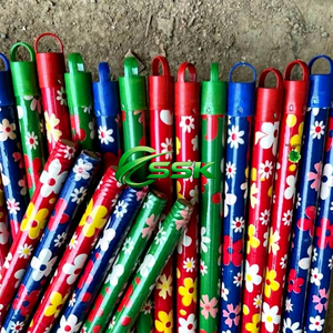 Italian Thread Colored Plastic PVC-Coated Wooden Handheld <b>Mop</b> Sticks Handle Edge Smooth Surface Household <b>Floor</b> Cleaning Tools - Product Image 4