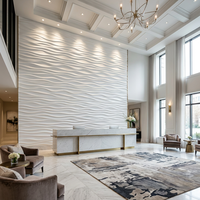 Panneau mural en MDF plaqué chêne composite insonorisant, revêtement en bois ondulé 3D, lambris acoustique en bois pour la décoration intérieure