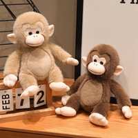 Peluche singe mignonne de simulation, jouet en peluche singe du zoo, accessoires de photographie, vente en gros