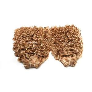 VMAE Raw Royal Curls Exotic Kinky Curly Copper Blonde 100g Extensioni di Capelli Umani Vergini Afro Kinky Curly Cambogiani Veri con Mèches <span class=keywords><strong>Biondo</strong></span> <span class=keywords><strong>Rame</strong></span> - Product Image 4