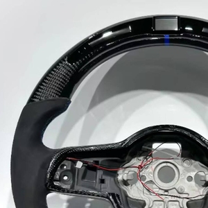 Volant en fibre de carbone Alcantara LED pour VW CC Volkswagen <span class=keywords><strong>Golf</strong></span> 5 6 <span class=keywords><strong>Golf</strong></span> 7 7.8 R <span class=keywords><strong>7R</strong></span> MK5 MK6 MK7 GTI Polo Passat B7 B8 Tiguan - Product Image 3