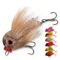 Leurre souple de simulation Spinpoler Mini Mouse Swimbait, imitation poil de cerf, pour pêche en mer en eau moyenne, pour poisson-chat, saumon, brochet