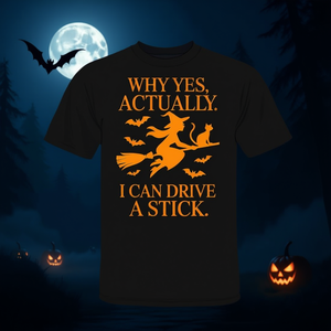 Camiseta de Halloween con estampado de brujas, camiseta divertida con estampado negro y naranja - Product Image 3