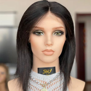 Siap untuk dikirim Wig medis rambut manusia Pixie potong Wig kualitas medis rambut Slavic Wig Pu Eropa topi kulit untuk wanita putih - Product Image 1