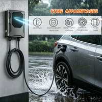 Borne de recharge murale pour mini-voiture électrique Type 2 7KW 32A, chargeur mural pour voiture électrique BYD, station de recharge monophasée GB/T pour véhicules électriques