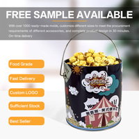 Seau à Popcorn Métallique Décoratif JYB Multi-Tailles – Contenant en Métal pour Popcorn, Commande en Gros Prise en Charge pour Carnavals/Fêtes d'Enfants
