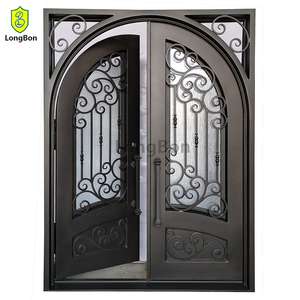 Puertas Dobles de Hierro Forjado a Mano con Adornos Ornamentados, Medidas de Seguridad Exquisitas para Hogares de Lujo, Elegantes para Apartamentos - Product Image 2
