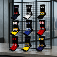 Chaussettes de sport personnalisées de haute qualité pour jeunes et enfants, motif tricoté en terry, antidérapantes, respirantes, avec impression sur le dessous, collection automne