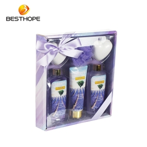 Belle lavande douche <span class=keywords><strong>corps</strong></span> bain nettoyage spa ensemble cadeau avec forme de coeur fizzer et bain <span class=keywords><strong>à</strong></span> bulles - Product Image 2
