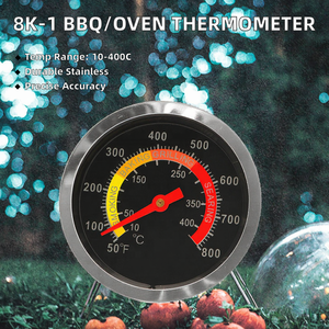 Хит продаж, гриль для барбекю из нержавеющей стали, термометр для еды 10-400 ℃, биметаллический термометр для печи, прибор для измерения температуры - Product Image 2